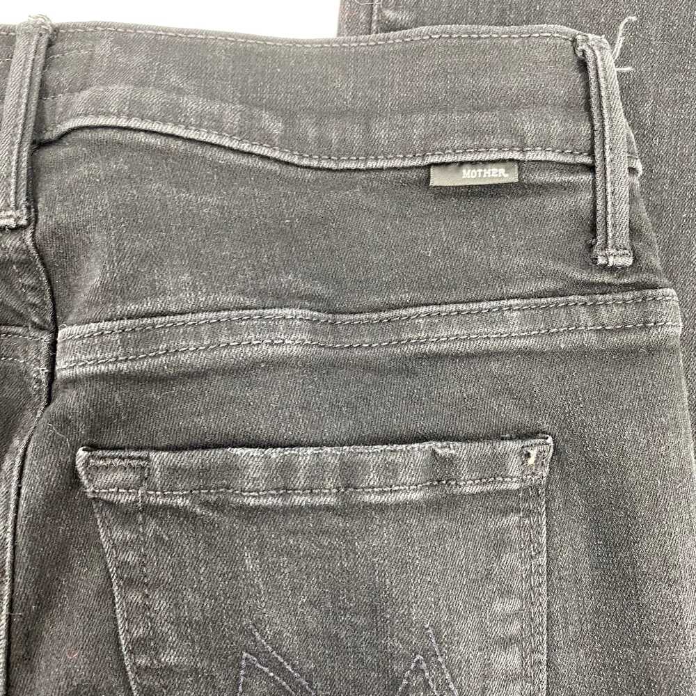 MOTHER Black Insider Step Crop Fray Jeans | Size 25 - Picture 7 of 11